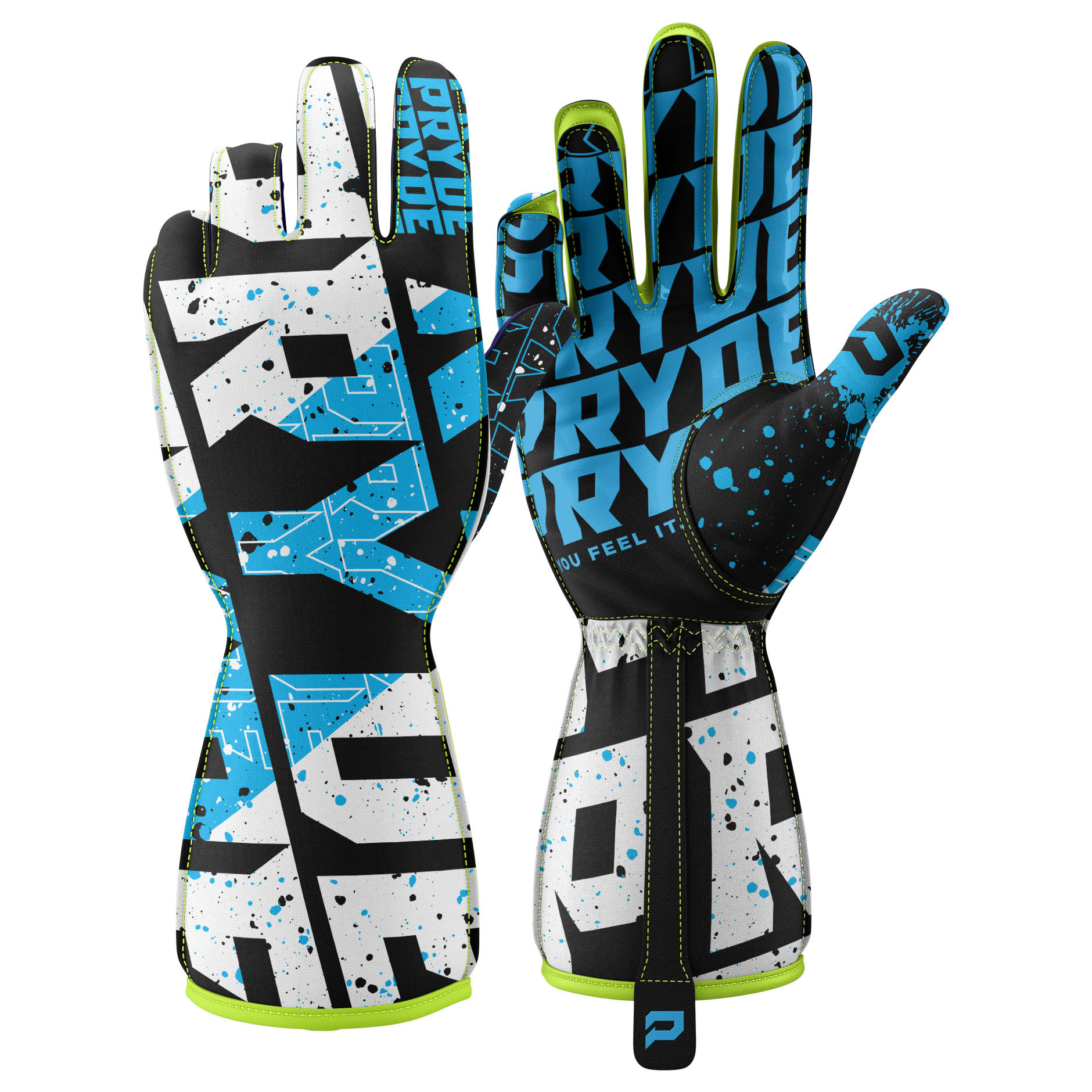 Toxic Grasp Racing Gloves | Cobalt Fusion Kart Gloves | PRYDE