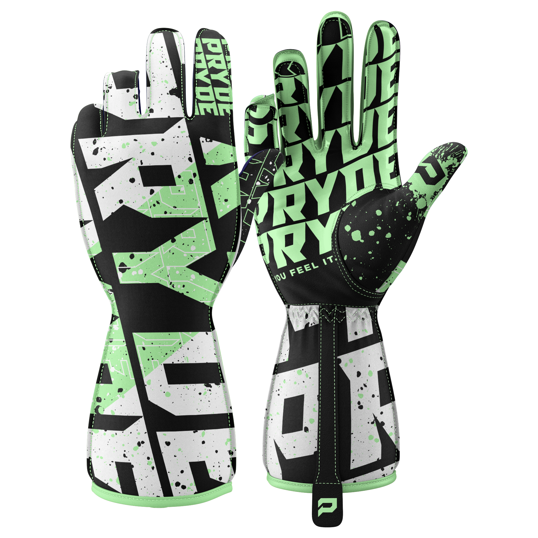 Electric Avocado Racing  Gloves | Toxic Grasp Karting Gloves | PRYDE