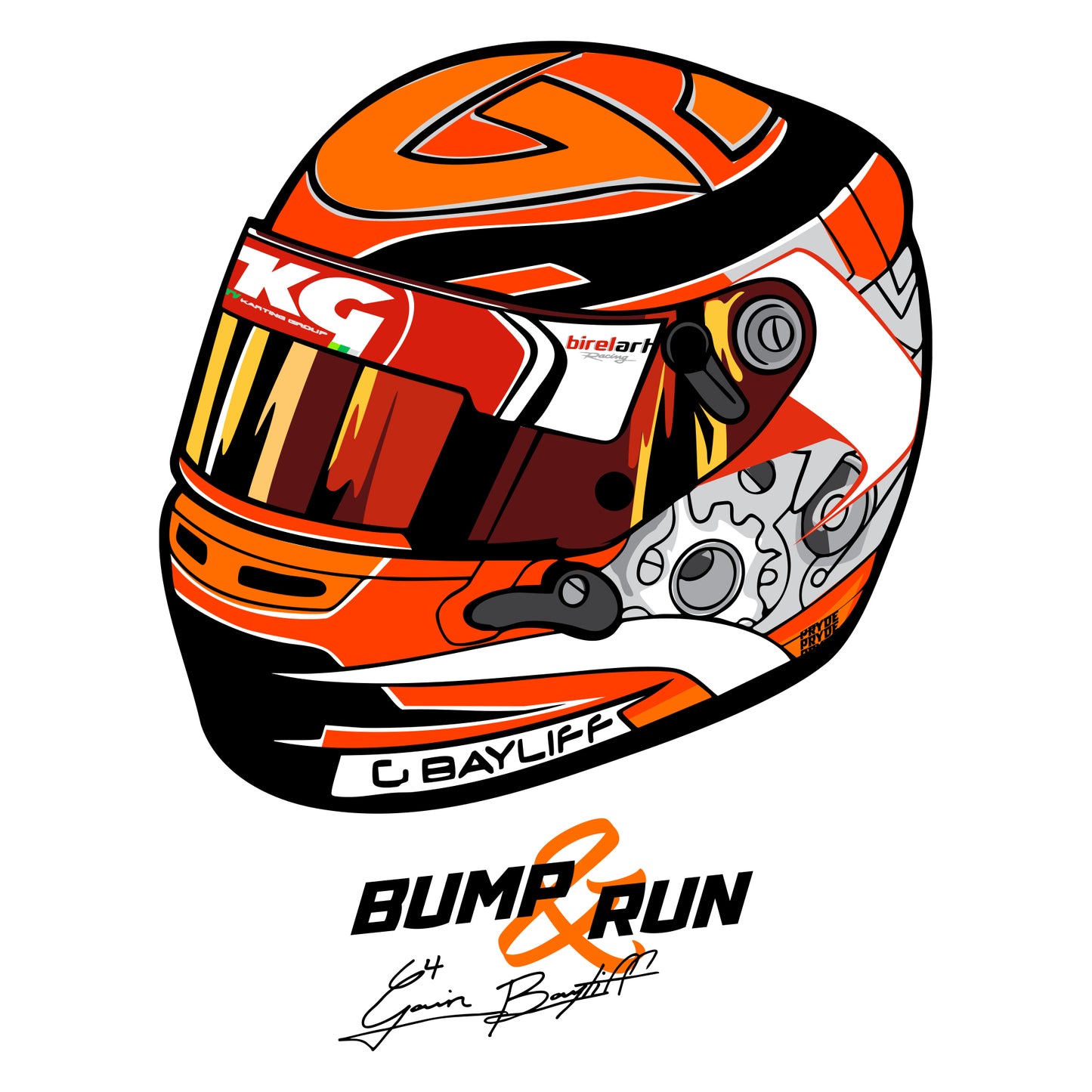 Gavin Bump & Run Tee White - Presale