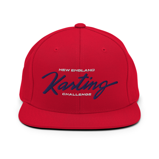 New England Karting Challenge Red Snapback