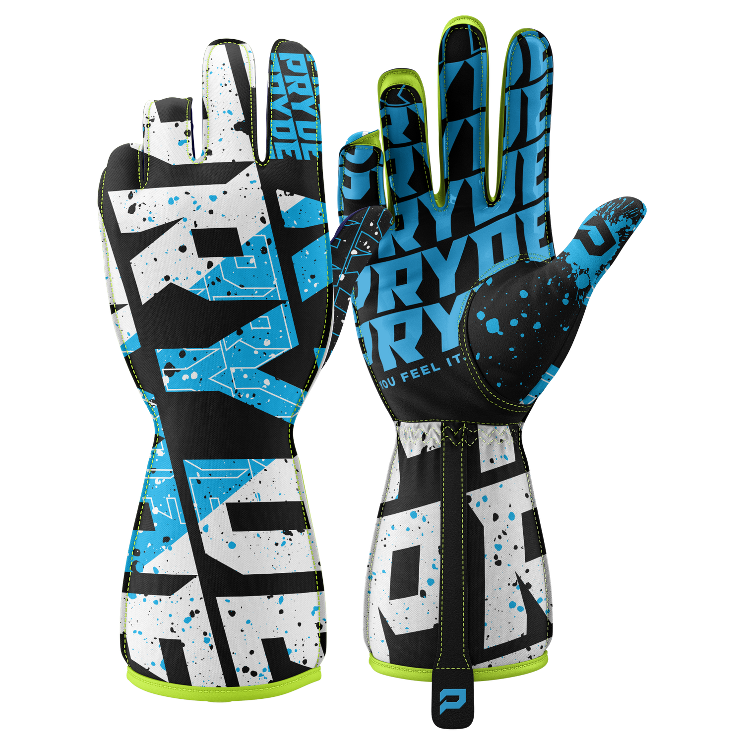 Toxic Grasp Racing Gloves | Cobalt Fusion Kart Gloves | PRYDE