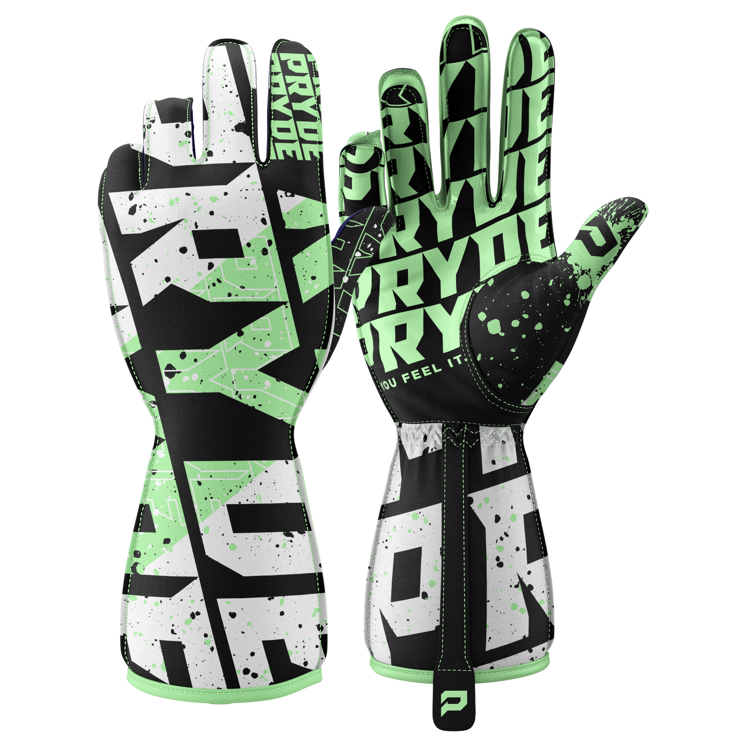 Electric Avocado Racing  Gloves | Toxic Grasp Karting Gloves | PRYDE