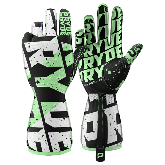 Electric Avocado Racing  Gloves | Toxic Grasp Karting Gloves | PRYDE