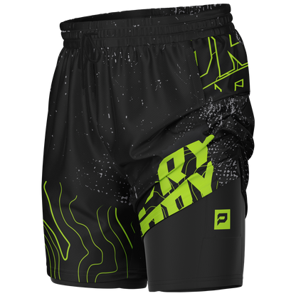 PRYDE Ripper Shorts - Midnight & Electric Sunrise